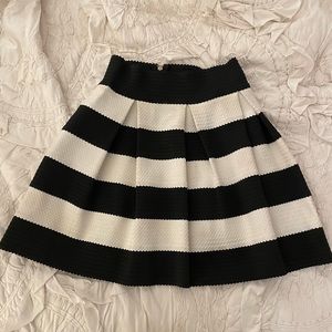Black & white stripe skirt
